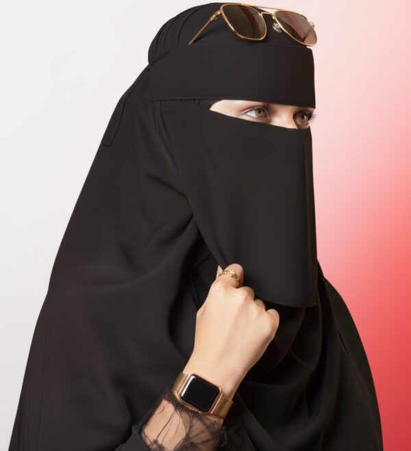 Premium Saudi Soft Naqab – No Heaviness, No Irritation, Just Comfort & Coverage