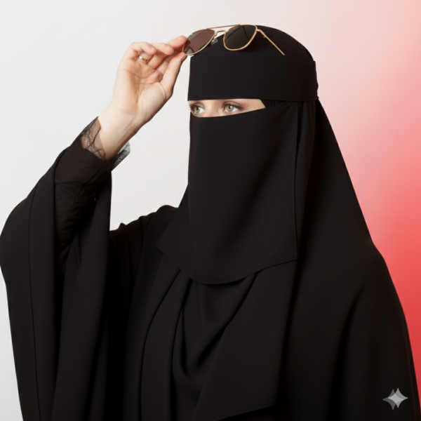 Premium Saudi Soft Naqab – Breathable, Lightweight & Full Coverage Face Veil